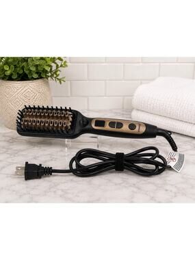 Visage Heated Straightening Brush Digital Ceramic Hair Straightener Tested